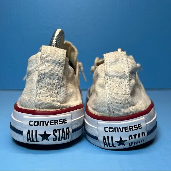 Converse Chuck Taylor All Star Womens Shoreline Cream Canvas Slip On Sneakers 8 - Picture 3 of 9